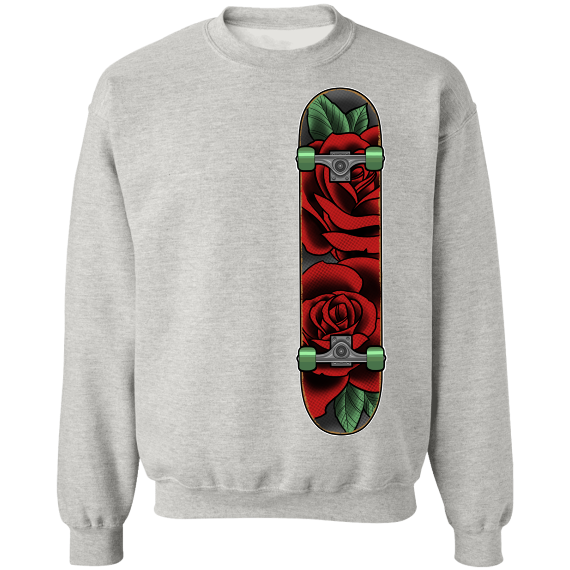 Rose Classic Skateboard Skateboarder Crewneck Sweatshirt
