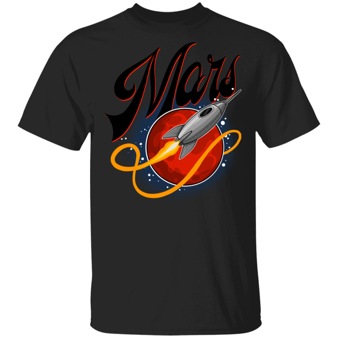 Men's Space Mars Space Ship Old Style T-Shirt