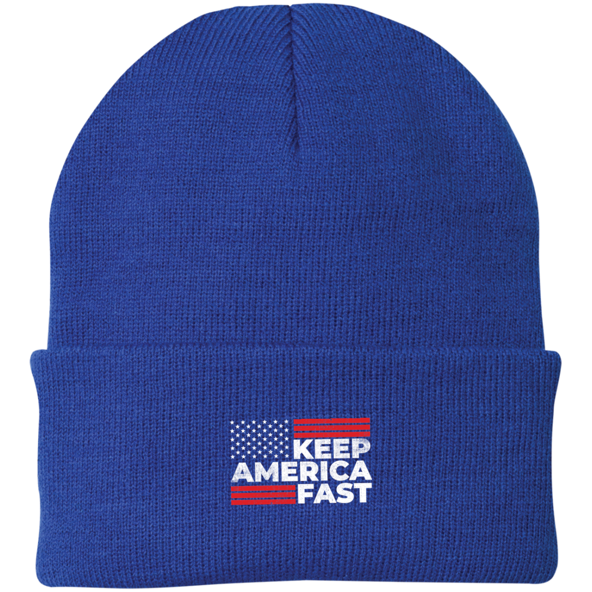 Keep America Fast American Flag Beanie Cap