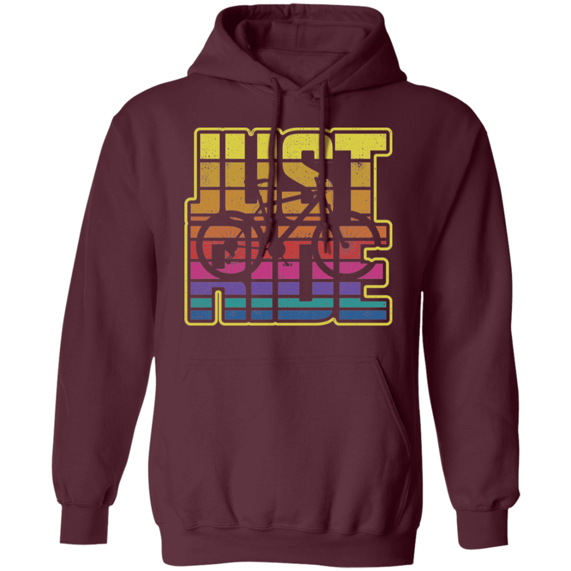 Just Ride Biking Mountain Bike Pullover Hoodie