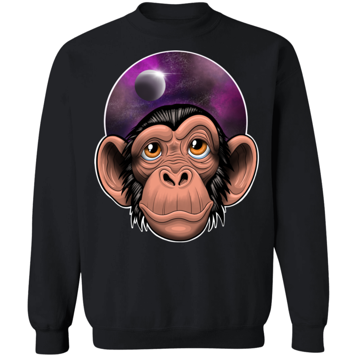 Space Chimp Astronaut Crewneck Pullover Sweatshirt