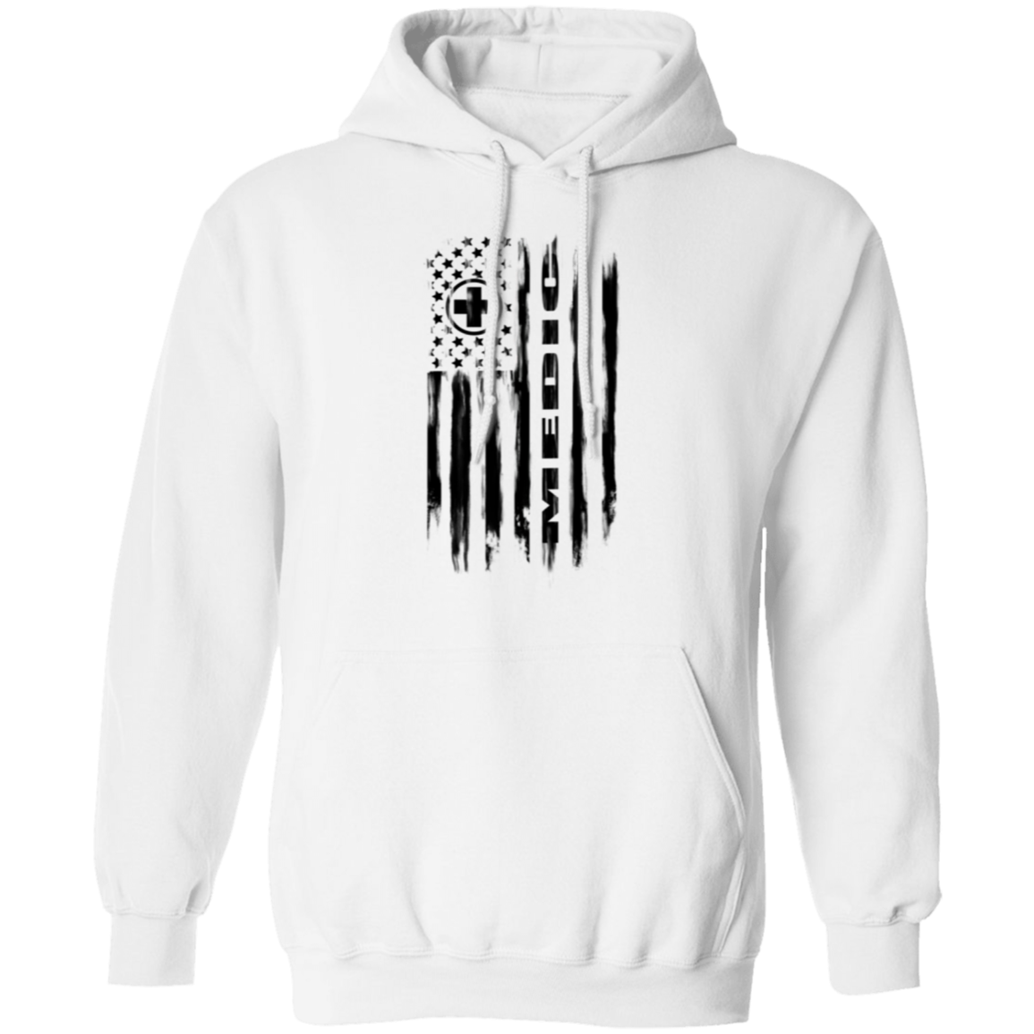 Medic Ambulance Nurse Hospital American Flag Pullover Hoodie