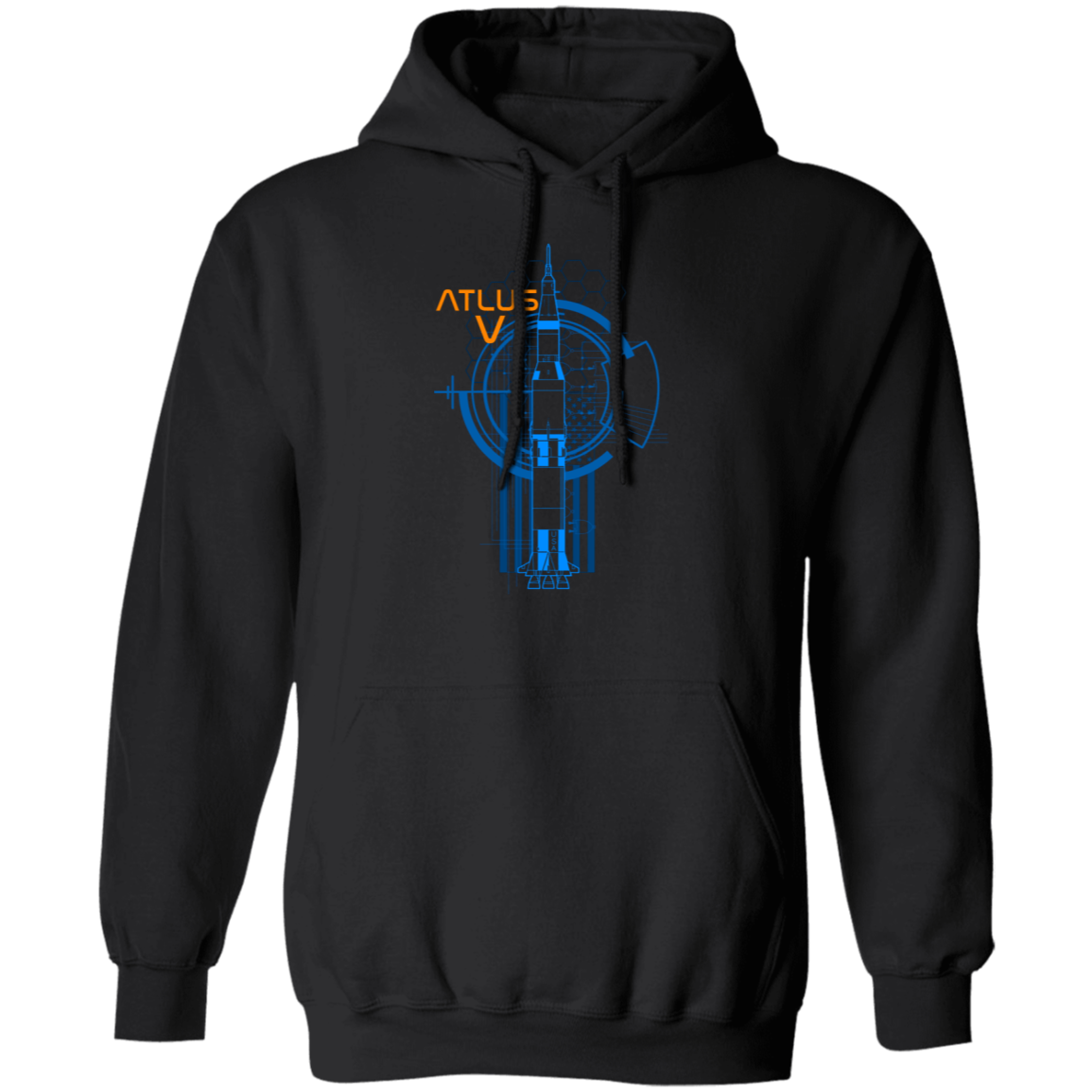 Atlas V Space Rocket Pullover Hoodie