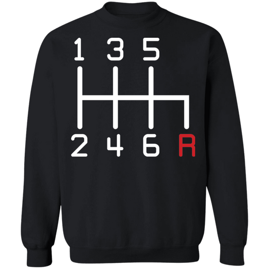 6-Speed Manual Stick Shift Crewneck Sweatshirt