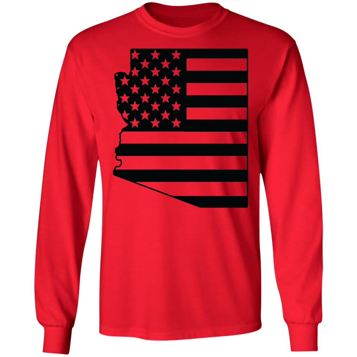 Arizona American Flag State Long Sleeve T-Shirt