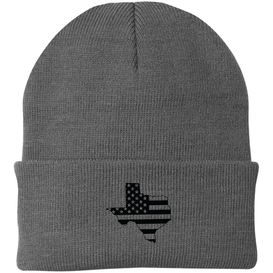Texas TX State American Flag Beanie Cap