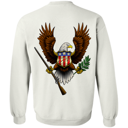 1776 American Bald Eagle Double Sided Crewneck Sweatshirt