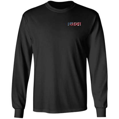 Patriot American Bald Eagle Double Sided Long Sleeve T-Shirt