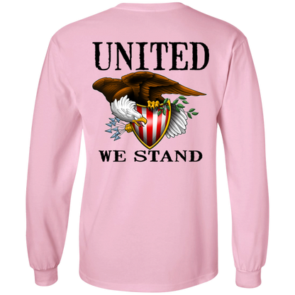 1776 American Bald Eagle United We Stand Double Sided Long Sleeve T-Shirt